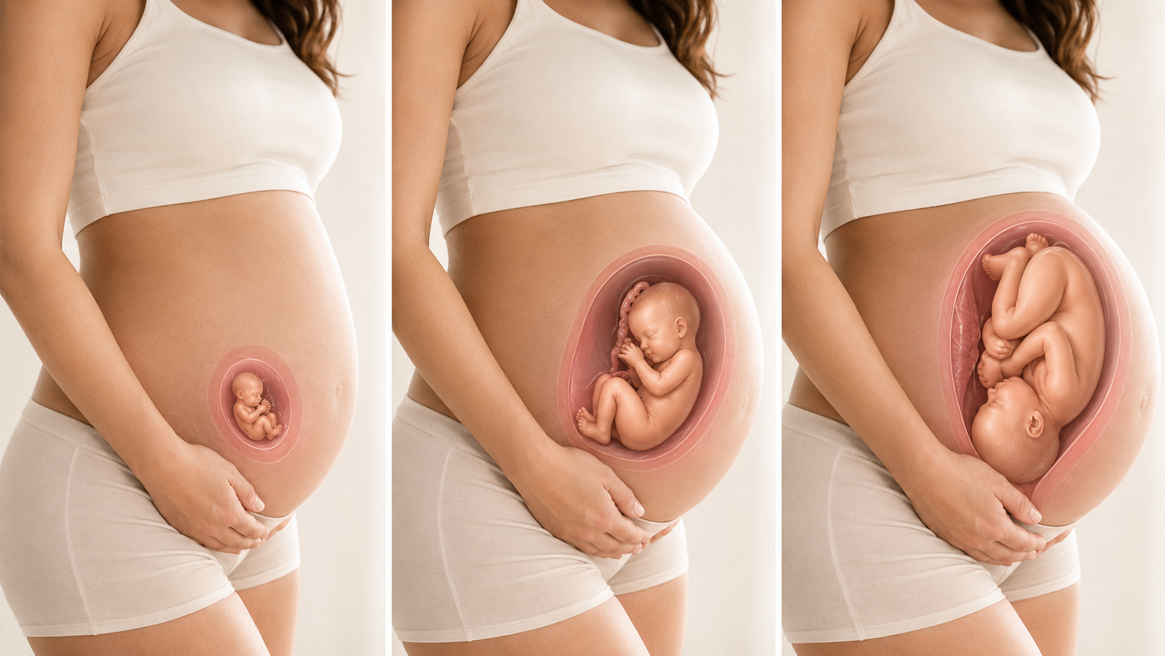 Évolution de la grossesse : position du bébé dans le ventre au fil des trimestres